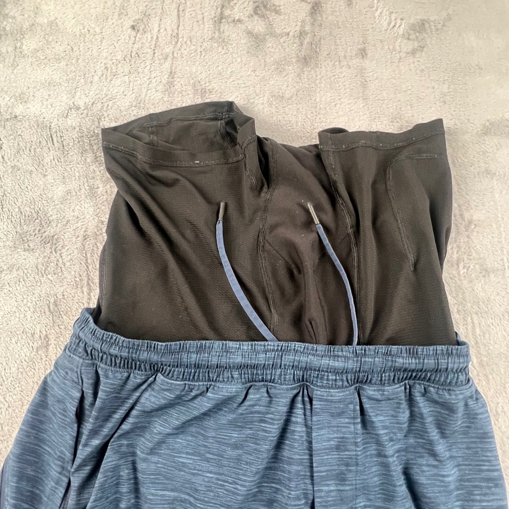 Lululemon Pace Breaker Shorts 9" Heather Allover Iron Blue True Navy Mens Medium - Picture 9 of 13